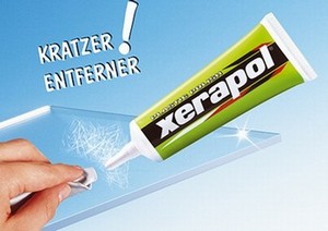 Xerapol odstraní spolehlivě škrábance z acrylátových skel
